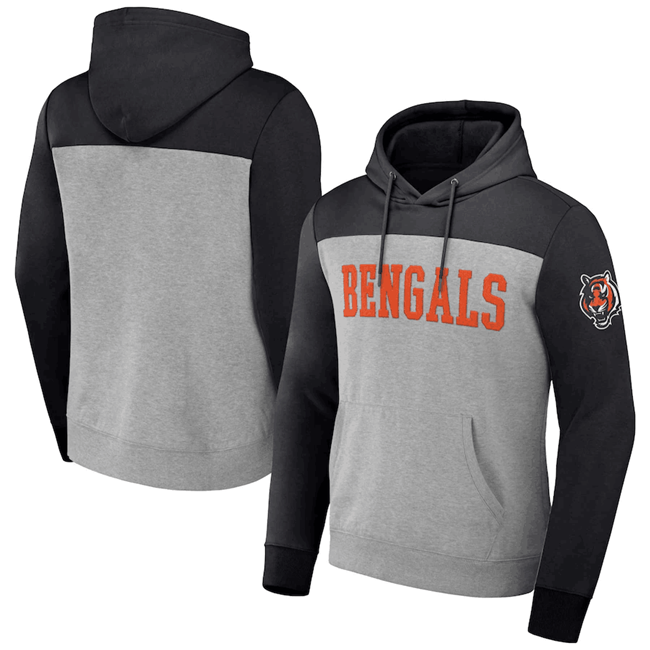 Cincinnati Bengals x Darius Rucker Collection Black/Heather Colorblock Pullover Hoodie